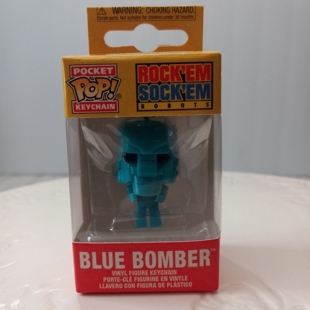 Funko Pop Retro Toys Rock'Em Sock'Em Robots Blue Bomber Keychain